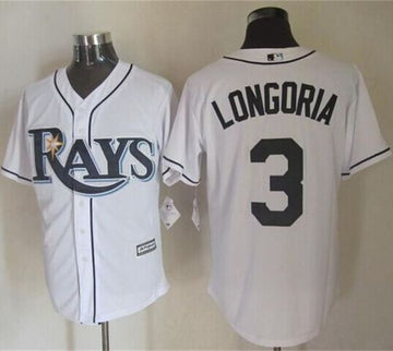 Evan Longoria Tampa Bay Rays white jersey