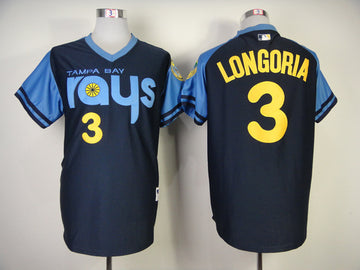 Longoria Tampa Bay Rays blue jersey