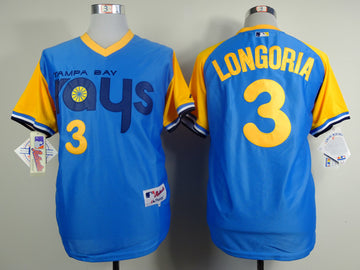 Longoria Tampa Bay Rays blue jersey