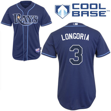 Longoria Tampa Bay Rays blue jersey