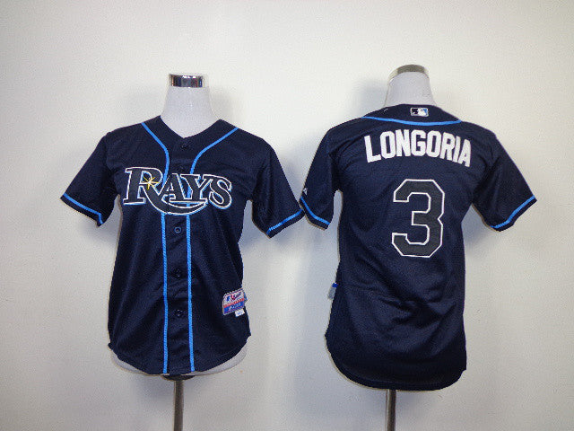 Longoria Tampa Bay Rays blue jersey