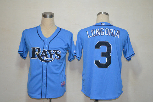 Longoria Tampa Bay Rays blue jersey
