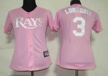 Longoria Tampa Bay Rays pink jersey