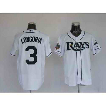 Longoria Tampa Bay Rays white jersey