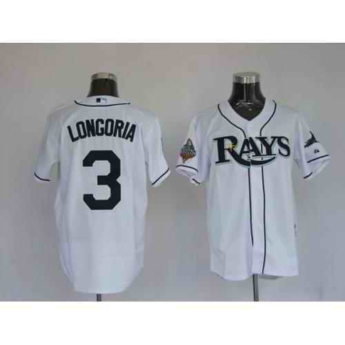 Longoria Tampa Bay Rays white jersey