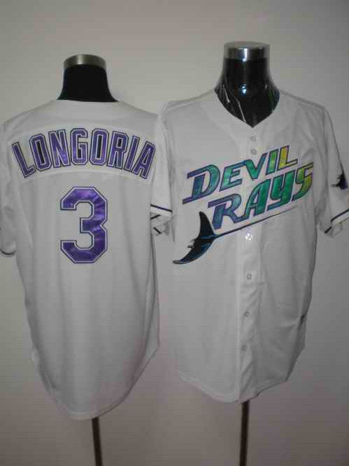 Longoria Tampa Bay Rays white jersey