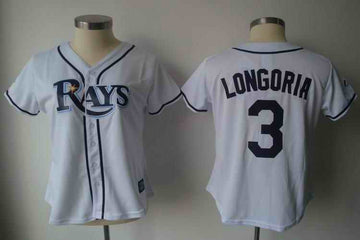 Longoria Tampa Bay Rays white jersey