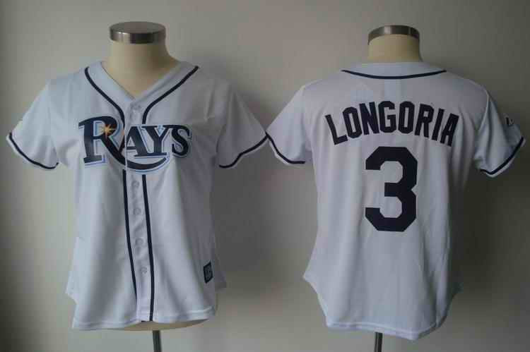 Longoria Tampa Bay Rays white jersey