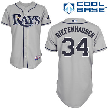 Riefenhauser Tampa Bay Rays grey jersey