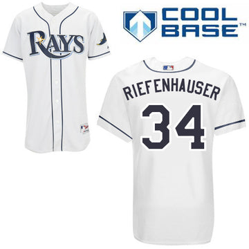 Riefenhauser Tampa Bay Rays white jersey