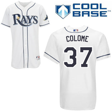 Colome Tampa Bay Rays white jersey