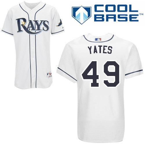 Yates Tampa Bay Rays white jersey