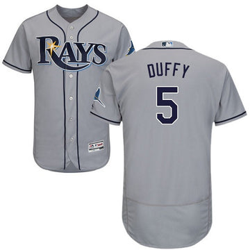 Matt Duffy Tampa Bay Rays gray jersey