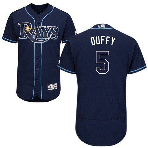 Matt Duffy Tampa Bay Rays navy jersey