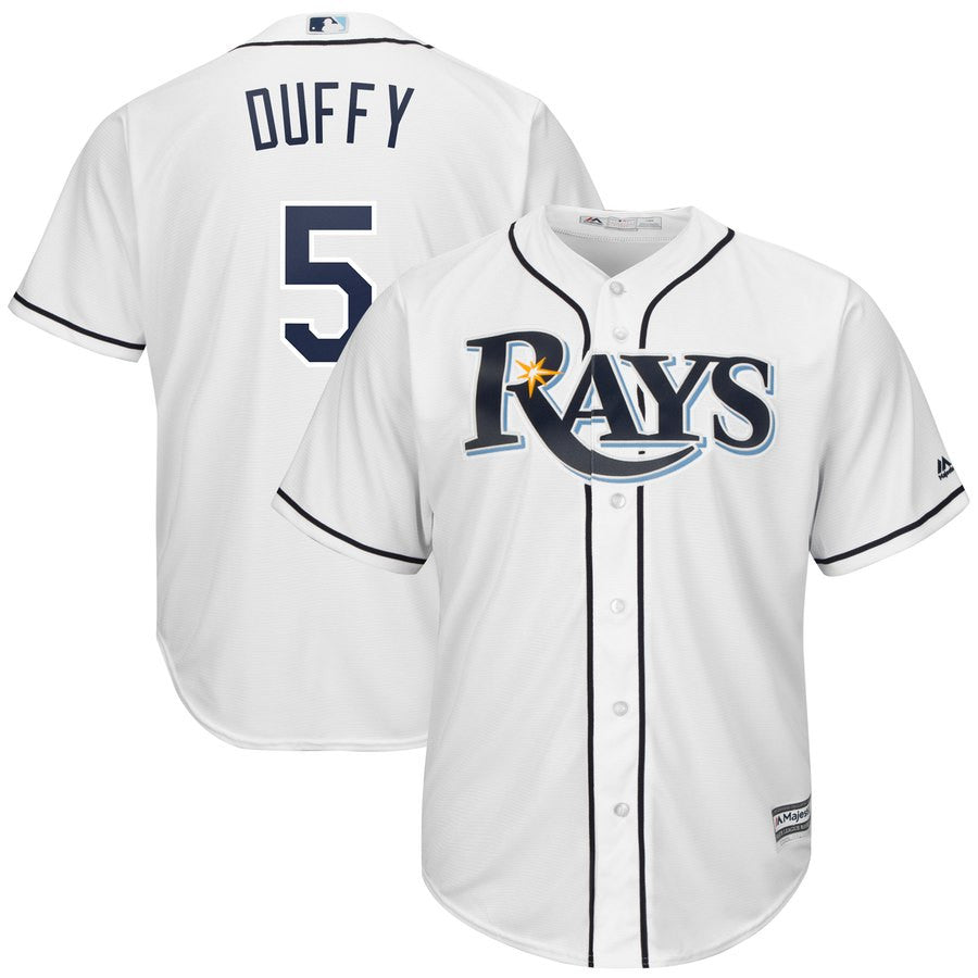 Matt Duffy Tampa Bay Rays white jersey