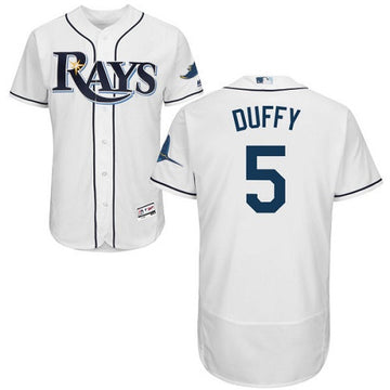 Matt Duffy Tampa Bay Rays white jersey
