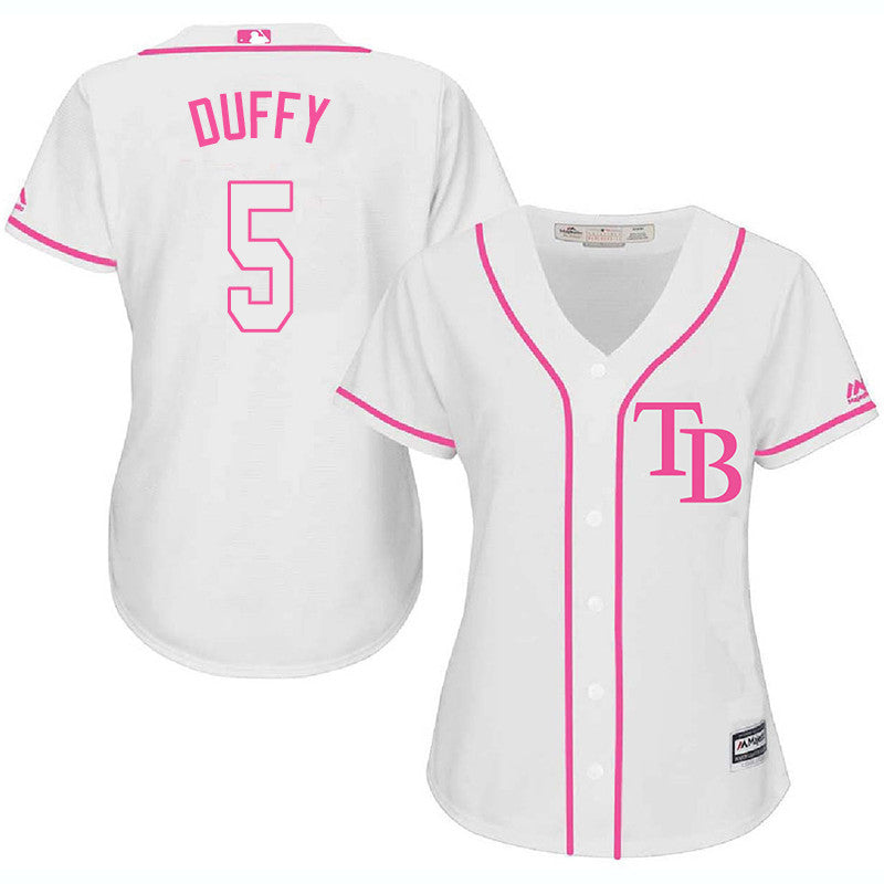 Matt Duffy Tampa Bay Rays white jersey