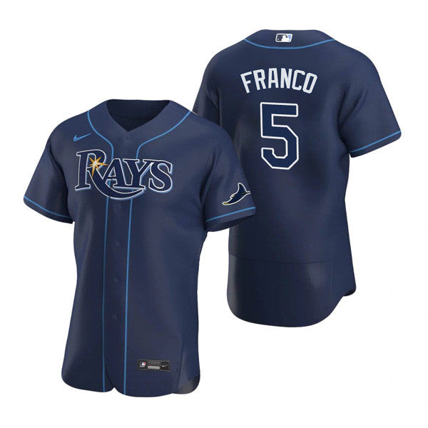 Wander Franco Tampa Bay Rays navy jersey