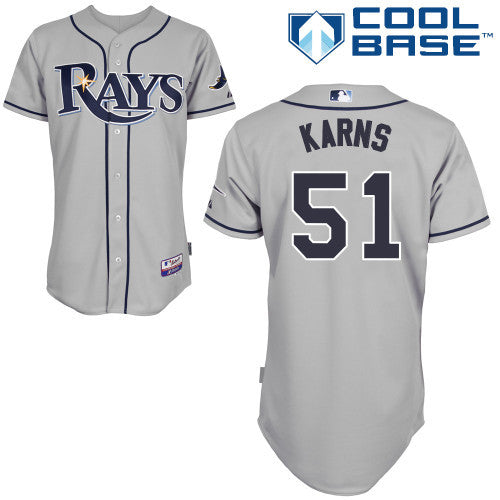 Karns Tampa Bay Rays grey jersey