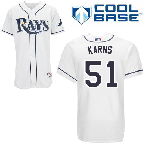 Karns Tampa Bay Rays white jersey