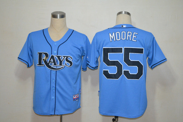 Moore Tampa Bay Rays blue jersey