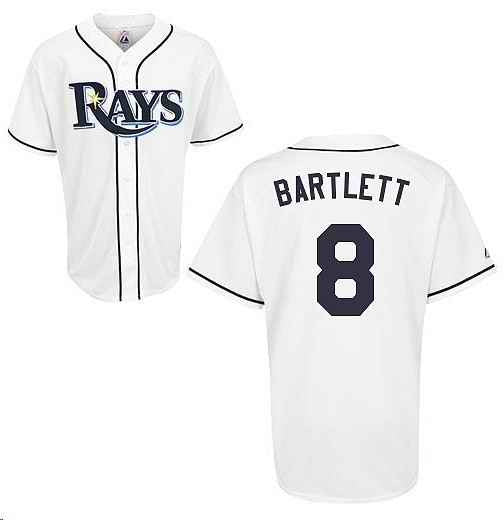 Jason Bartlett Tampa Bay Rays white jersey