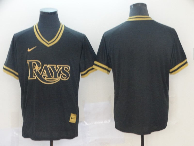 Blank Black Tampa Bay Rays gold Legend jersey
