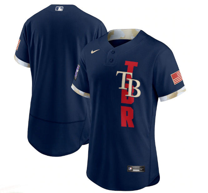 Custom Tampa Bay Rays navy All-Star jersey