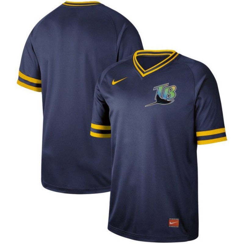 Custom Tampa Bay Rays navy Throwback jersey