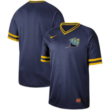 Custom Tampa Bay Rays navy Throwback jersey