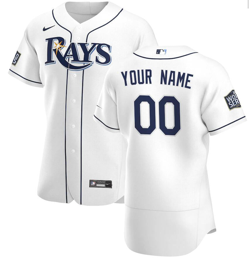 Custom Tampa Bay Rays white jersey