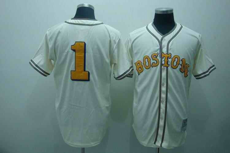 Boston Red Sox cream Throwback jersey