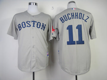 Buchholz Boston Red Sox grey jersey
