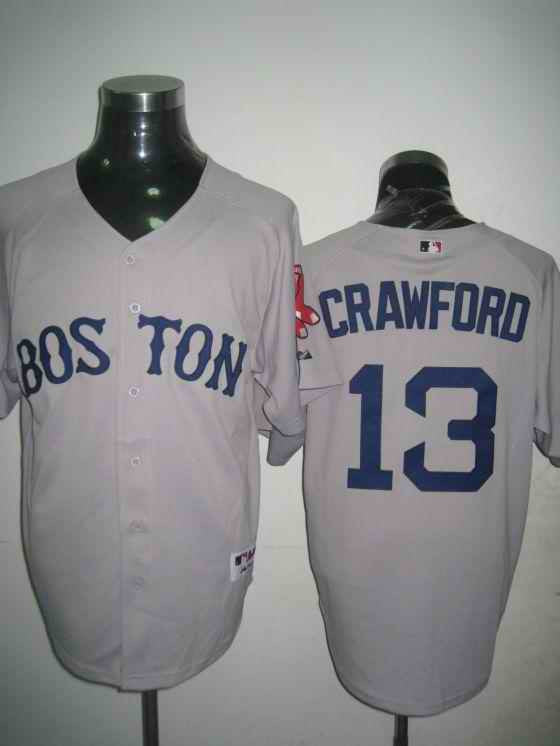 Crawford Boston Red Sox grey jersey