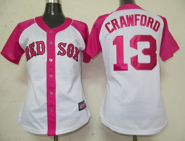 Crawford Boston Red Sox pink Fashion jersey