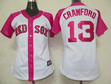 Crawford Boston Red Sox pink Fashion jersey