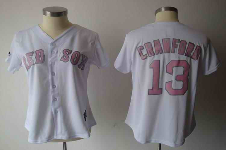 Crawford White Boston Red Sox pink jersey