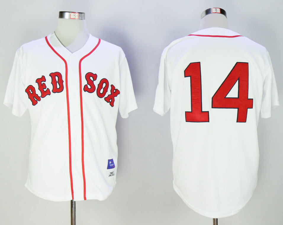 Jim Rice Boston Red Sox white Throwback jersey