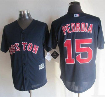 Dustin Pedroia Boston Red Sox navy jersey