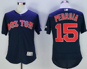 Dustin Pedroia Boston Red Sox navy jersey