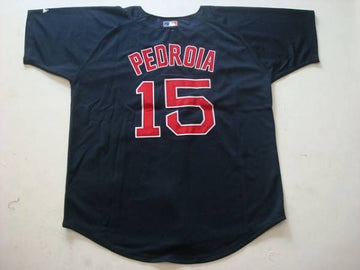 Dustin Pedroia Boston Red Sox blue jersey