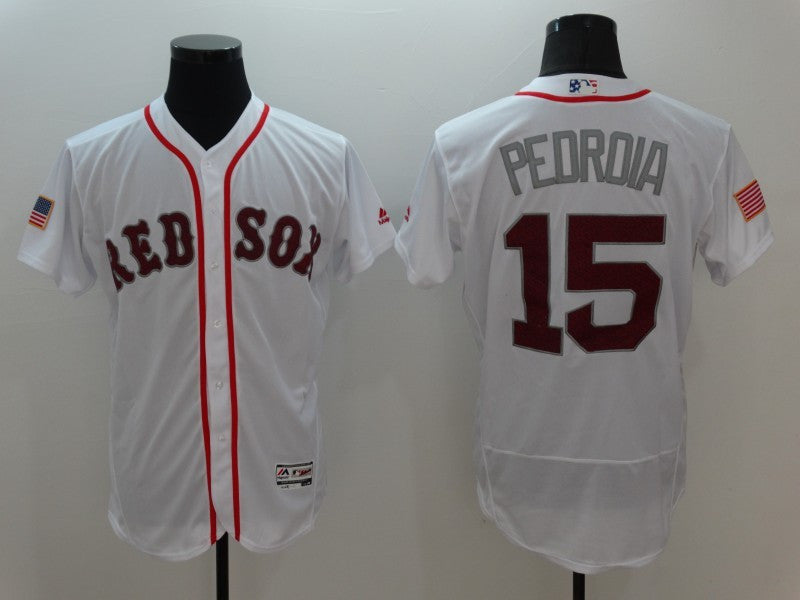 Dustin Pedroia Boston Red Sox white Fashion jersey