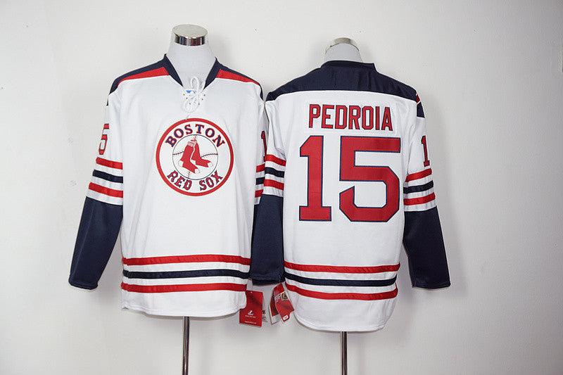 Dustin Pedroia Boston Red Sox white jersey