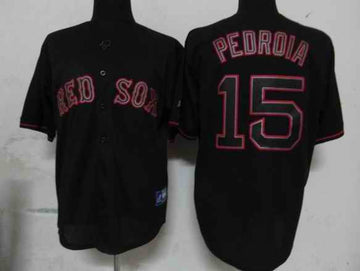 Pedroia Boston Red Sox black Fashion jersey
