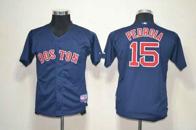 Pedroia Boston Red Sox blue jersey