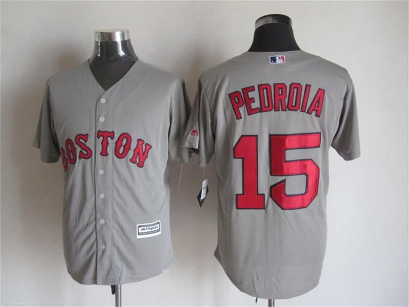 Pedroia Boston Red Sox grey jersey