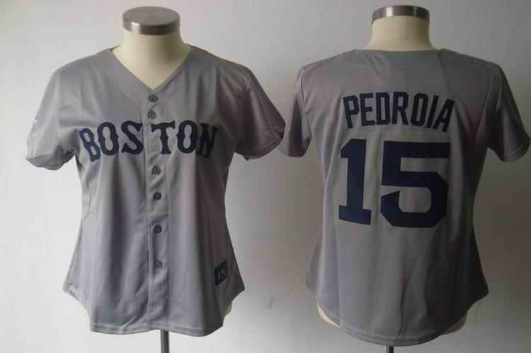 Pedroia Boston Red Sox grey jersey
