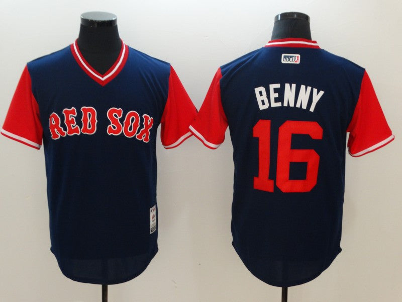 Andrew Benintendi Benny Majestic Boston Red Sox navy jersey