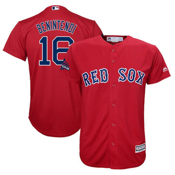 Andrew Benintendi Boston Red Sox scarlet jersey