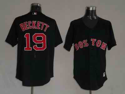 Beckett Boston Red Sox black jersey